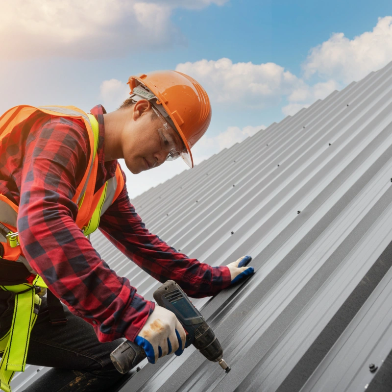 installed metal roof